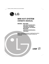 LG MCD502 User manual