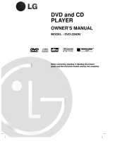 LG DVD-2240N Owner's manual