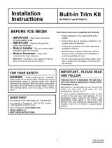 Frigidaire PLMB209DC Installation guide