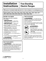 GE JBP48WBWW Installation guide