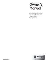 Monogram ZDBC240NBS Owner's manual