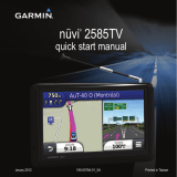 Garmin nüvi® 2585TV Quick start guide