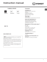 Indesit IDV 75 (KW) User guide