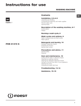 Indesit PWE 91472 S (UK) User manual