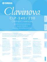 Yamaha CLP230 Owner's manual