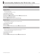 Roland TB-03 Owner's manual