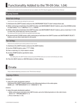 Roland TR-09 Owner's manual