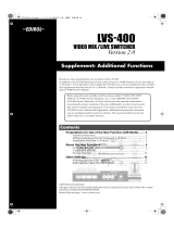 Edirol LVS-400 User manual