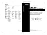 Edirol RG-100 Owner's manual