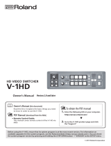 Roland V-1HD Owner's manual