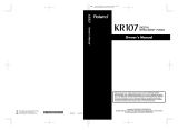 Roland KR-107 Owner's manual