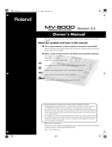 Roland MV-8000 User manual