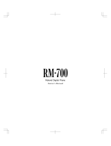 Roland RM-700 User manual