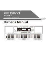 Roland E-X30 Owner's manual