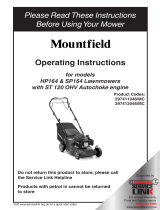 Mountfield HP164 Operating instructions