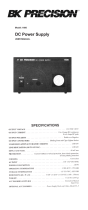 B&K Precision Model 1680 User manual