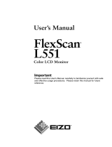 Eizo FLEXSCAN L551 Owner's manual