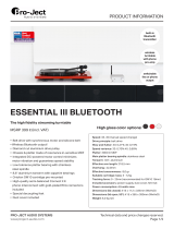 Pro-Ject Essential III Bluetooth Product information