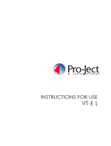 Pro-Ject Audio Systems VT-E User manual