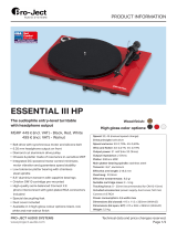 Pro-Ject Essential III HP Product information