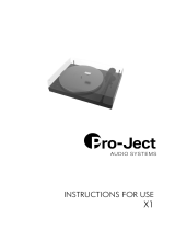 Pro-Ject X1 User manual