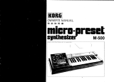 Korg M-500 Owner's manual
