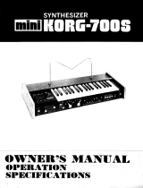 Korg 700S Owner's manual