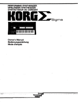 Korg Sigma Owner's manual