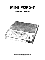 Korg MINI POPS-7 Owner's manual