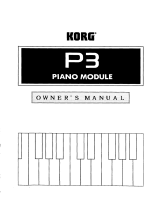 Korg P3 Owner's manual