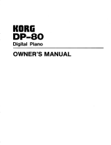 Korg DP-80 Owner's manual