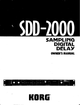 Korg SDD-2000 Owner's manual