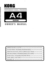 Korg A4 GUITAR Owner's manual