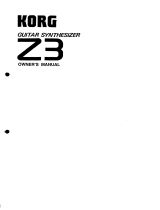 Korg Z3 Owner's manual