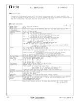 TOA A-1706 UK Specification Data