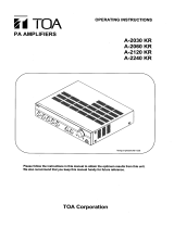 TOA A-2240 KR User manual