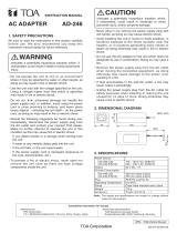 TOA AD-246 US User manual
