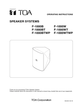 TOA F-1000WT Wide-dispersion Speaker System User manual
