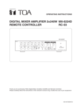 TOA MX-6224D 1CE/4CE User manual