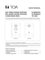 TOA N-SP80VS1 Quick Manual