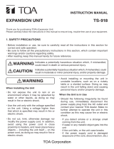TOA TS-918 Expansion Unit User manual