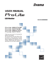 iiyama Prolite X2474HS User manual