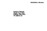 Vauxhall Vivaro (MY20 onwards) 2012 Owner's manual
