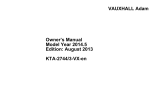 Vauxhall Cascada (August 2013) Owner's manual