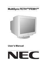 NEC MultiSync® FE791SB Owner's manual