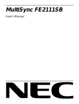 NEC MultiSync® FE2111SB User manual