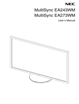 NEC MultiSync® EA243WM User manual