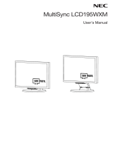 NEC MultiSync® LCD195WXM User manual