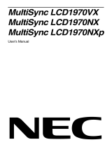 NEC LCD1970VX User manual