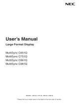 NEC MultiSync® C651Q Owner's manual
